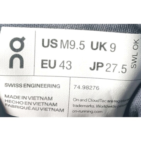 ON Cloudvista Waterproof Shoes Men's Size 9.5 Chalk Moss 74.98276 - Picture 8 of 8